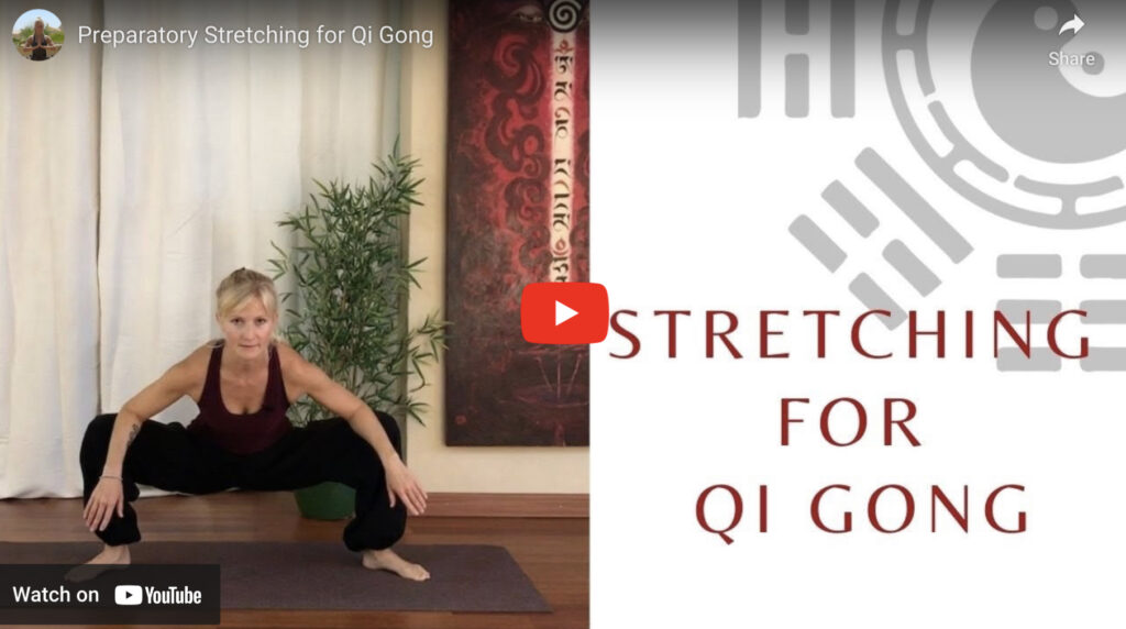 Photo of woman doing stretching and Qigong for women’s day in Halifax